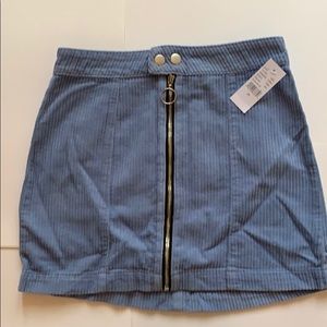 Pac Sun Light Blue Corduroy Skirt Waist 25